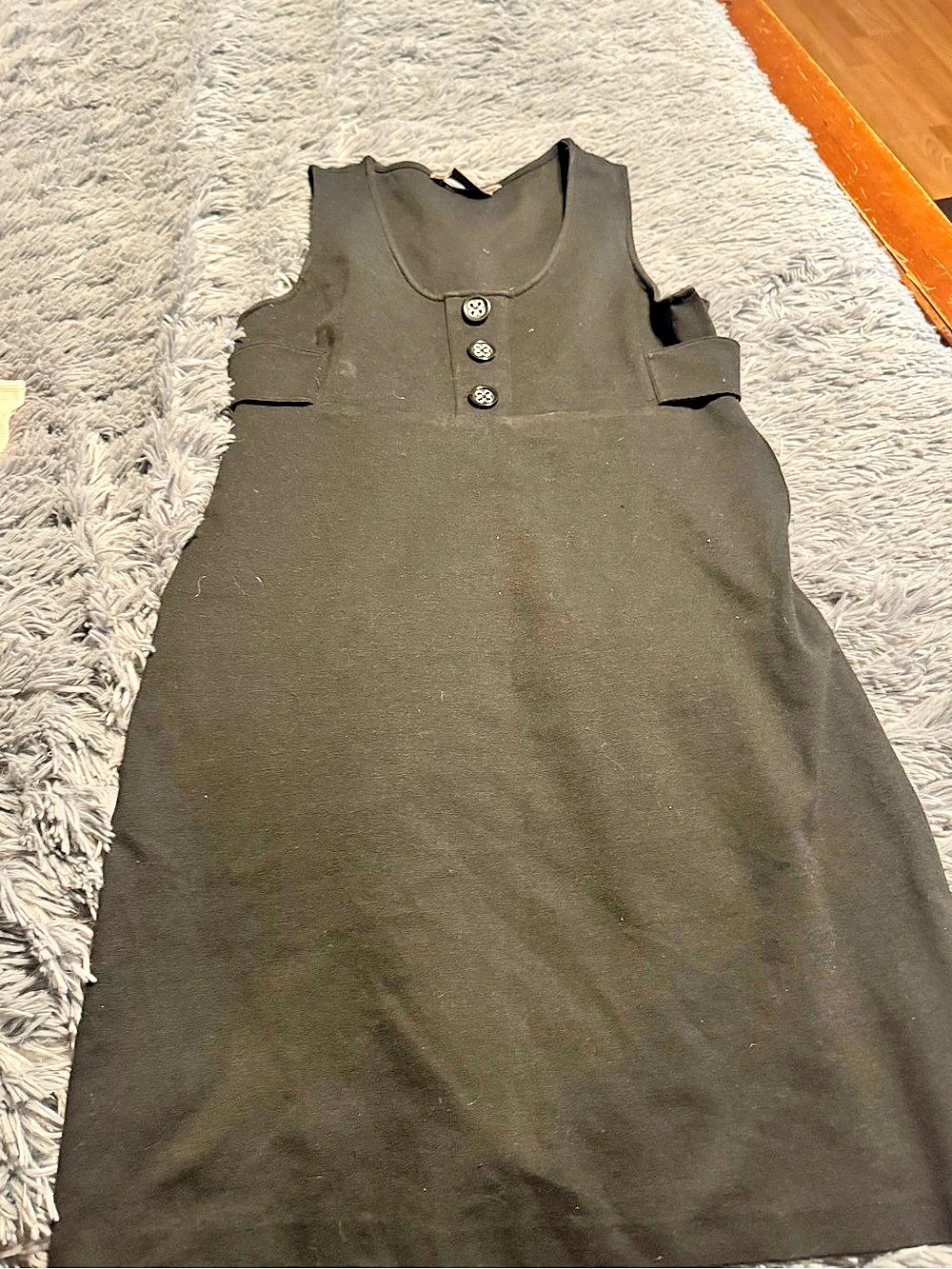 Max Studio Black Button Front Mini Dress Size Medium